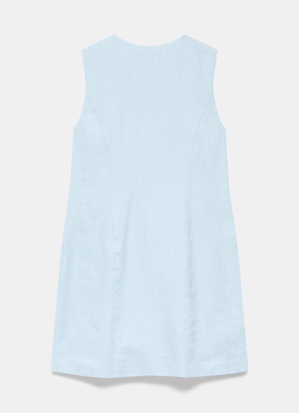 Blue Linen Starfish Mini Dress - Image 7
