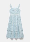 Blue Lace Midi Dress