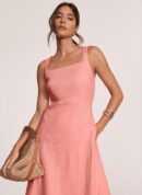 Pink Bow Back Linen Dress