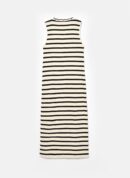 Neutral Jersey Striped Midi Dress