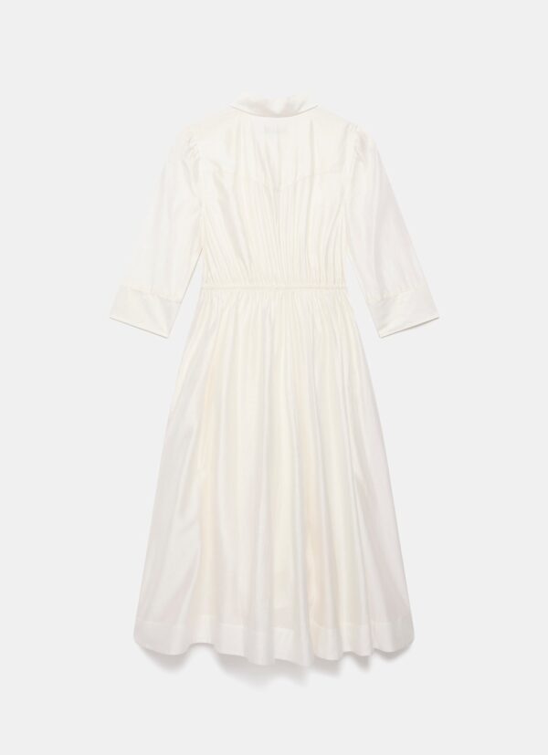 White Twist Detail Midi Dress - Image 8